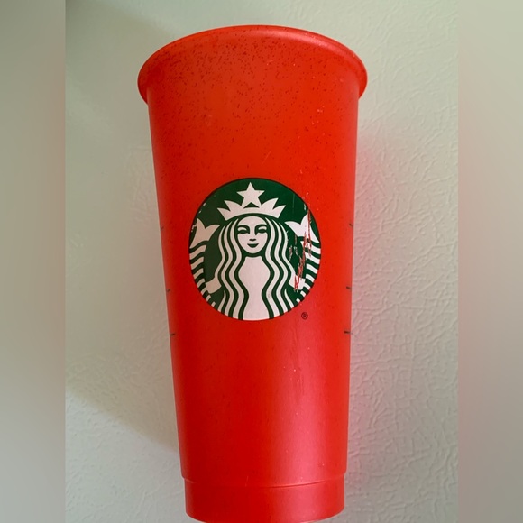 Starbucks set of 4 reusable 2020 Holiday Sparkle Iced cold drinking Cups Only - Picture 3 of 10